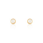 Boucles d&rsquo;oreilles or 375 jaune perle de culture