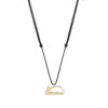 Collier or 375 jaune prénom sur cordon noir
