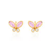 Boucles d'oreilles or 375 jaune zirconia