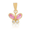 Pendentif or 375 jaune zirconia