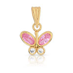 Pendentif or 375 jaune zirconia