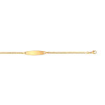 Gourmette personnalisable or 375 jaune