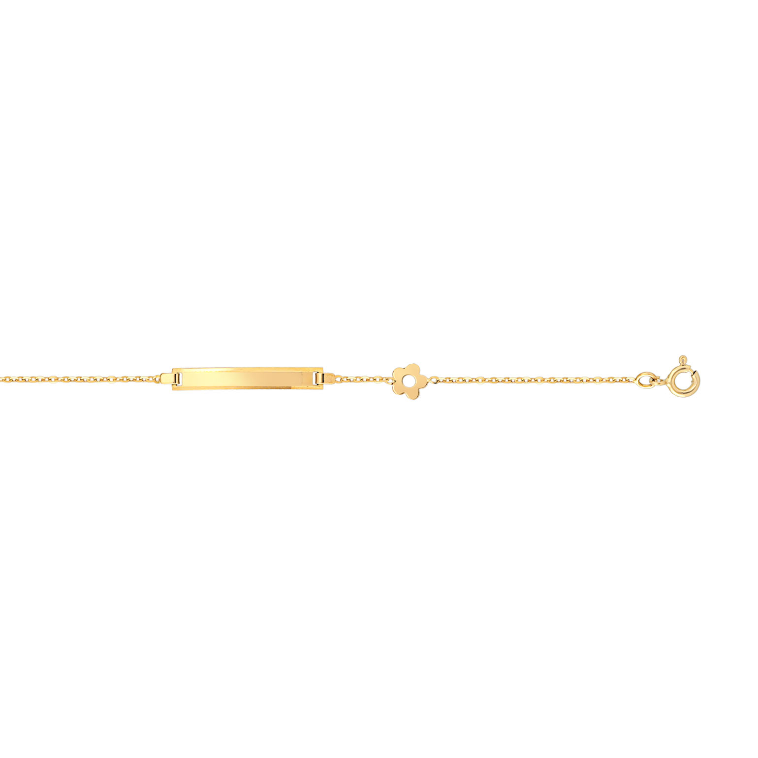 Gourmette personnalisable or 375 jaune