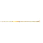 Gourmette personnalisable or 375 jaune perle de culture