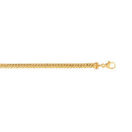 Bracelet or 375 jaune poli maille anglaise 18 cm