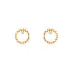 Boucles d oreilles or 375 jaune zirconia