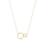 Collier or 375 jaune zirconia