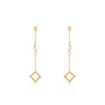 Boucles d&rsquo;oreilles or 375 jaune perle de culture de Chine