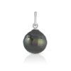 Pendentif or 375 blanc perle de culture de Tahiti