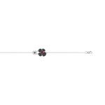 Bracelet or 375 blanc pierre fine et diamant