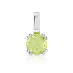 Pendentif or 375 blanc p&eacute;ridot