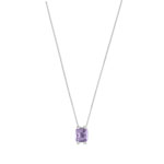 Collier or 375 blanc am&eacute;thyste