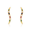Boucles d'oreilles or 375 jaune pierre précieuse zirconia