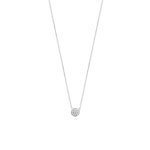 Collier or 375 blanc diamant