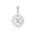 Pendentif or 375 blanc 375 diamant