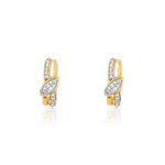 Boucles d&rsquo;oreilles or 375 2 tons diamant
