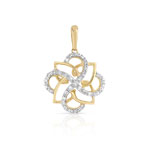Pendentif or 375 2 tons diamant