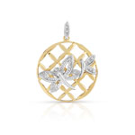 Pendentif or 375 2 tons diamant