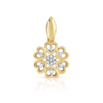 Pendentif or 375 2 tons diamant