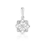 Pendentif or 375 blanc diamant