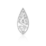 Pendentif or 375 blanc diamant