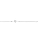 Bracelet or 375 blanc diamant