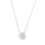 Collier or 375 blanc diamant