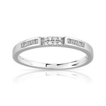Bague or 375 blanc diamant