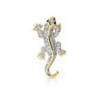 Pendentif plaqu&eacute; or 2 tons zirconias