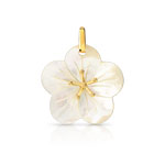 Pendentif plaqu&eacute; or nacre