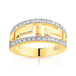 Bague plaqué or 2 tons zirconia