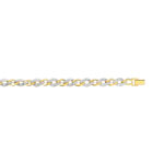 Bracelet plaqu&eacute; or 2 tons zirconia