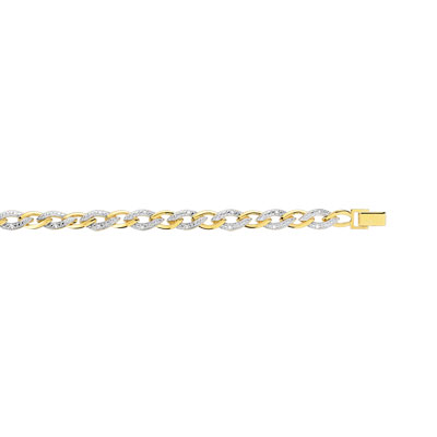 Bracelet plaqué or 2 tons zirconia
