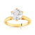 Bague plaqu&eacute; or zirconia