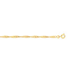 Chaine torsade plaqu� or 55 cm