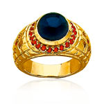 Bague plaqu&eacute; or pierre imitation