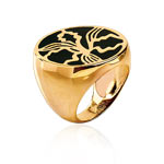 Bague plaqu&eacute; or r&eacute;sine