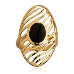 Bague plaqu&eacute; or r&eacute;sine