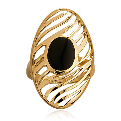 Bague plaqué or résine