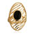 Bague plaqu&eacute; or r&eacute;sine
