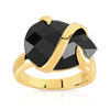 Bague plaqué or zirconia
