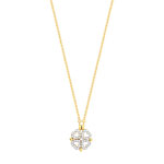 Collier plaqu&eacute; or 2 tons zirconia