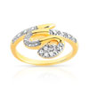 Bague plaqué or zirconia