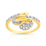 Bague plaqu&eacute; or zirconia