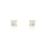 Boucles d&rsquo;oreilles plaqu&eacute; or zirconia