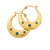 Boucles d&rsquo;oreilles plaqu&eacute; or pierre imitation