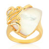 Bague plaqué or nacre