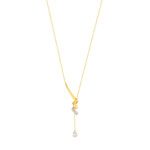 Collier plaqu&eacute; or 2 tons zirconia