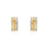Boucles d'oreilles plaqué or 2 tons zirconia