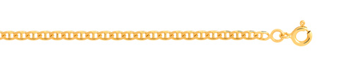 Chaine maille marine plaqu&eacute; or 55 cm